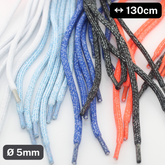 1 piece, 130cm / Ø5MM / Sweater / Trousers Cord Polyester & Lurex with Cord Ends #COR4007